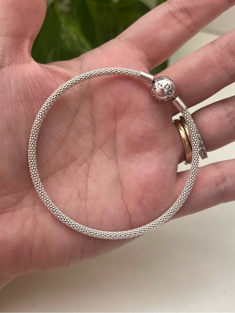 Pandora Mesh Bangle Bracelet, 925, Size Medium, 19cm - Picture 4 of 17